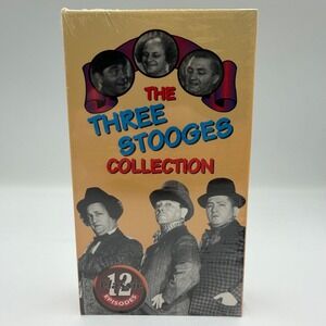 The Three Stooges Collection VHS 12 Classic Episodes New Sealed GS&A Video 225m